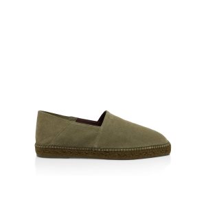 Alpargata Tom Ford Gamuza Barnes Hombre Drab Military | 256-VCSJWM