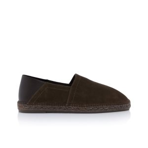 Alpargata Tom Ford Gamuza Barnes Hombre Verde Oliva Oscuro | 907-UFDCPM