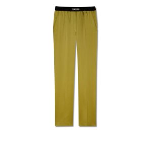 Bata De Baño Tom Ford Stretch Silk Satin Mujer Verde | 274-AZTKEO