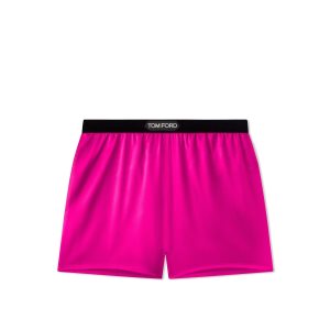 Bata De Baño Tom Ford Stretch Silk Satin Mujer Rosas | 317-SBOKTW