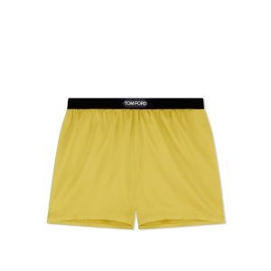 Bata De Baño Tom Ford Stretch Silk Satin Mujer Charteuse Citrine | 652-WPFMLB