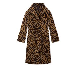 Bata De Baño Tom Ford Zebra Print Towelling Hombre Negras | 506-RTPNYU