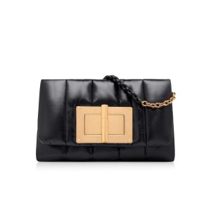 Bolsa De Hombro Tom Ford Acolchado Nylon Puffy Natalia Large Mujer Negras | 238-YRWSBC