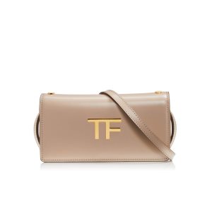 Bolsa De Hombro Tom Ford Box Palmellato Tf Mini Mujer Gris Marrones | 462-KUMCLI