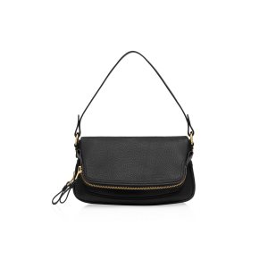 Bolsa De Hombro Tom Ford Cuero Jennifer Mujer Negras | 318-HRSTWL