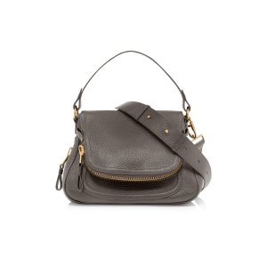 Bolsa De Hombro Tom Ford Grain Cuero Jennifer Medium Double Correa Mujer Gris Oscuro | 306-CFQXIE