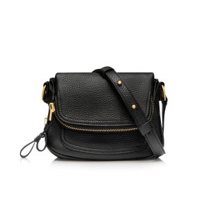 Bolsa De Hombro Tom Ford Grain Cuero Jennifer Mini Mujer Negras | 368-GRTZOA