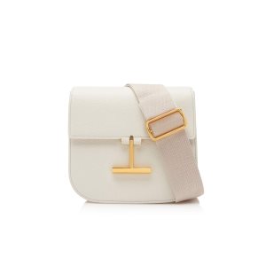 Bolsa De Hombro Tom Ford Grain Cuero Tara Mini Mujer Chalk | 857-HCIVKX