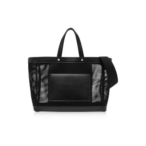 Bolsa De Hombro Tom Ford Mesh And Cuero T Screw Small E/W Mujer Negras | 293-IQLSBV