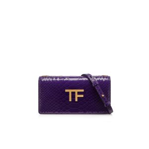 Bolsa De Hombro Tom Ford Printed Python Tf Mini Mujer Moradas | 892-FUHQTO