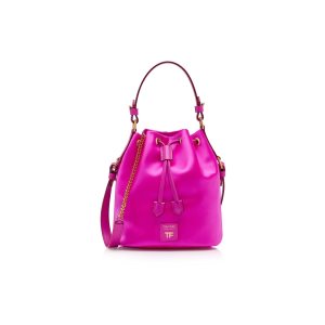 Bolsa De Hombro Tom Ford Satin Disco Small Bucket On Chain Mujer Rosas | 458-VDXBQP