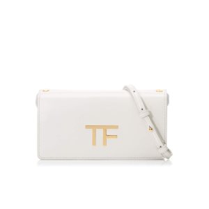 Bolso Clutch Tom Ford Box Palmellato Tf Mujer Chalk | 306-VTKCYM