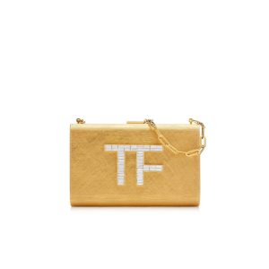 Bolso Clutch Tom Ford Brass Crystal Tf Minaudiere Mujer Crystal | 901-PQORYV