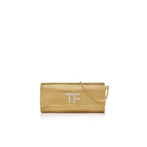 Bolso Clutch Tom Ford Metal Mesh Evening Tf Crystal Small On Mujer Doradas | 289-UXCJIF