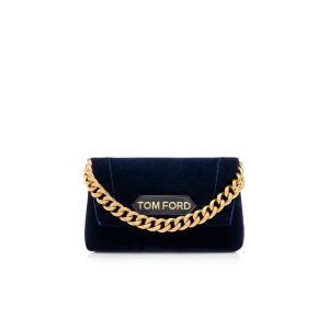 Bolso Clutch Tom Ford Velvet Label Mujer Ink | 382-UAXDNH