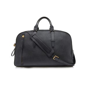 Bolso De Equipaje Tom Ford Grain Cuero Buckley Bowling Bag Hombre Negras | 785-RVUQEC