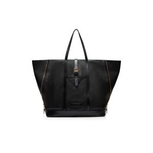 Bolso De Equipaje Tom Ford Grain Cuero Extender Tote Hombre Negras | 150-QOAJLD
