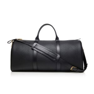 Bolso De Equipaje Tom Ford Grain Cuero Large Buckley Holdall Hombre Negras | 740-XJOWGS