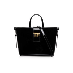 Bolso Tote Tom Ford Charol Cuero Tf Mini E/W Mujer Negras | 458-RBCKOW