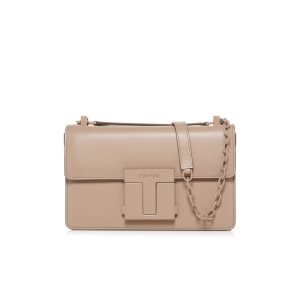 Bolsos Cruzados Tom Ford Cuero 001 Medium Chain Mujer Gris Marrones | 347-FZGCHA