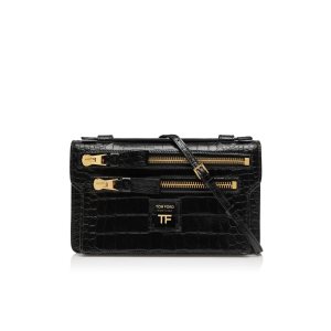 Bolsos Cruzados Tom Ford Stamped Cuero Jennifer Mujer Negras | 425-DRTBJE