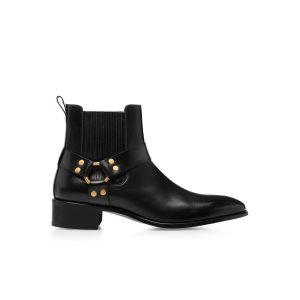 Botas Tom Ford Burnished Cuero Rupert Jodhpur Hombre Negras | 531-SANBCL