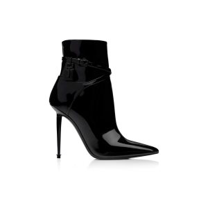 Botas Tom Ford Charol Cuero Padlock Mujer Negras | 379-UIBZYM