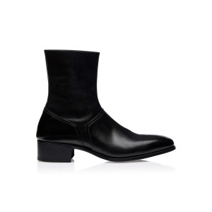 Botas Tom Ford Cuero Alec Zip Hombre Negras | 423-TYXDGR