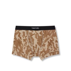 Bragas Tom Ford Abstract Camo Algodon Boxer Hombre Marrones | 643-HODXEF