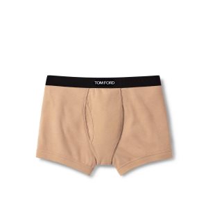 Bragas Tom Ford Algodon Boxer Hombre Beige | 317-FLPVIE