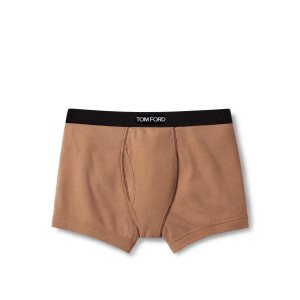 Bragas Tom Ford Algodon Boxer Hombre Beige | 591-VKNPLQ