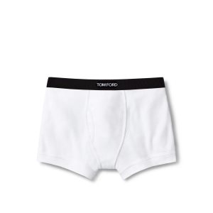 Bragas Tom Ford Algodon Boxer Hombre Blancas | 419-GTWFAL