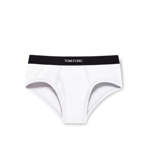 Bragas Tom Ford Algodon Boxer Hombre Blancas | 792-LUQDKT