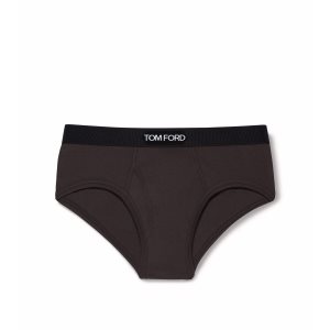 Bragas Tom Ford Algodon Boxer Hombre Ebony | 249-LECHUJ