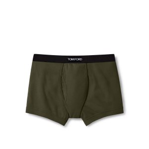 Bragas Tom Ford Algodon Boxer Hombre Marrones Verde Oliva | 210-QHWOKI