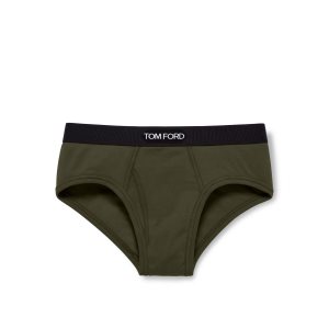 Bragas Tom Ford Algodon Boxer Hombre Marrones Verde Oliva | 276-LBANVS