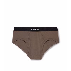 Bragas Tom Ford Algodon Boxer Hombre Marrones | 784-PDWECY