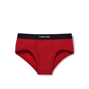 Bragas Tom Ford Algodon Boxer Hombre Rojas | 693-EZSLFT