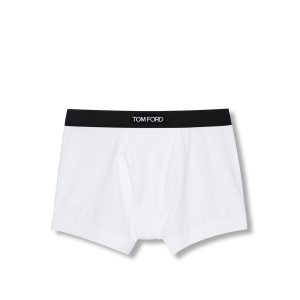 Bragas Tom Ford Algodon Modal Boxer Hombre Blancas | 321-AZHCED