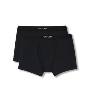 Bragas Tom Ford Algodon Modal Two Pack Boxer Hombre Negras | 120-MVJTSK