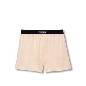 Bragas Tom Ford Silk Boxer Hombre Amarillo Claro | 702-LMWPUE