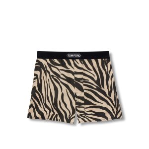 Bragas Tom Ford Silk Boxer Hombre Marrones | 150-QZHOIV