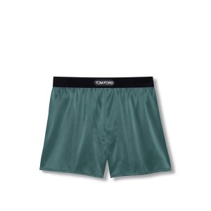 Bragas Tom Ford Silk Boxer Hombre Turquesa | 723-TMADVU