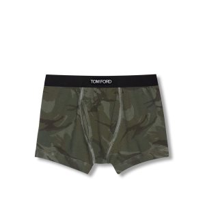 Bragas Tom Ford True Camo Algodon Boxer Hombre Verde Oliva Oscuro | 452-SNDAXF