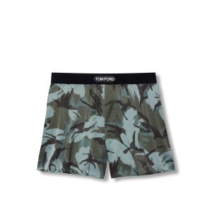 Bragas Tom Ford True Camo Silk Boxer Hombre Aquarelli | 934-JLETXI