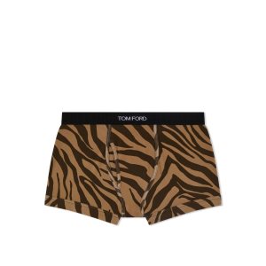 Bragas Tom Ford Zebra Algodon Boxer Hombre Caramel | 307-MKWCXF