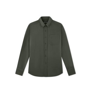 Camisas Tom Ford Algodon Cashmere Twill Slim Fit Hombre Asphalt | 962-BAWRZX