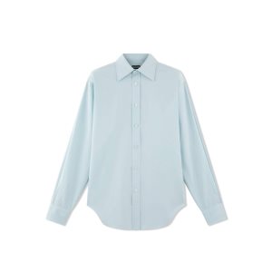 Camisas Tom Ford Algodon Silk Poplin Slim Fit Hombre Seafoam | 108-DLNVJG