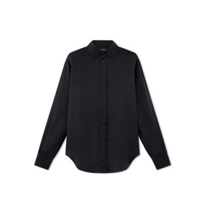 Camisas Tom Ford Charmeuse Fluid Fit Hombre Negras | 176-KJEBZV