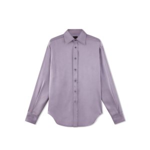 Camisas Tom Ford Charmeuse Fluid Fit Hombre Moradas | 482-AOGQUP